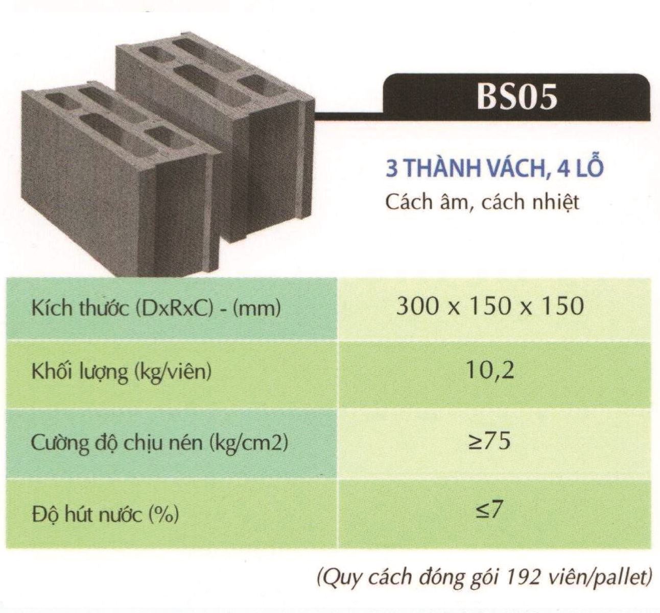 GẠCH RỖNG 150 BS05