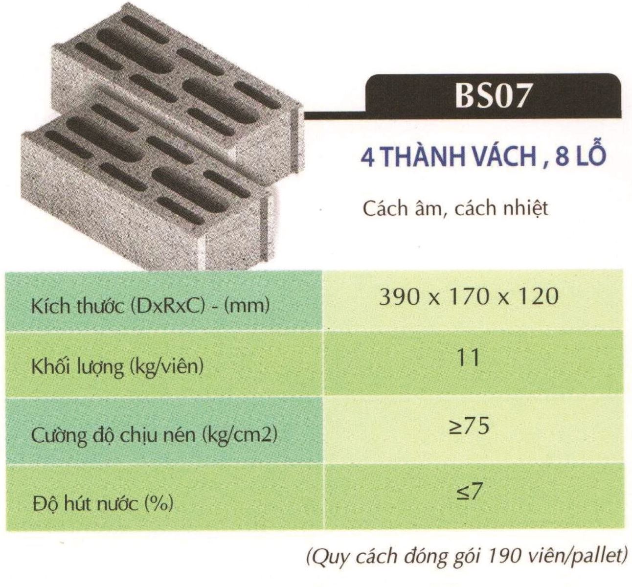 GẠCH RỖNG 200 BS07